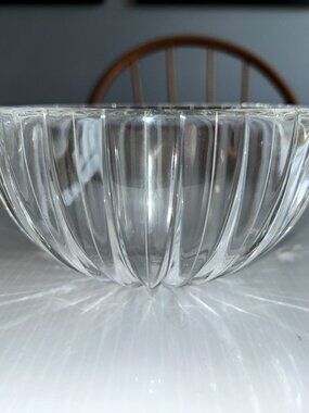 Riedel Crystal Bowl, Ribbed, 6"D x 3.25"H